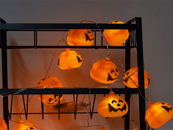 Lampki 10 led wiszące dynie halloween 200cm świecąca dekoracja ozdoba dynia