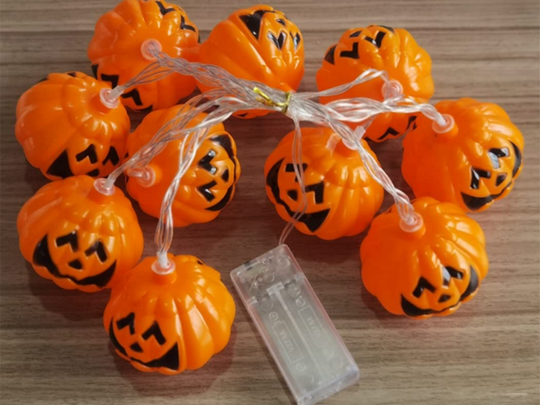 Lampki 10 led wiszące dynie halloween 200cm świecąca dekoracja ozdoba dynia