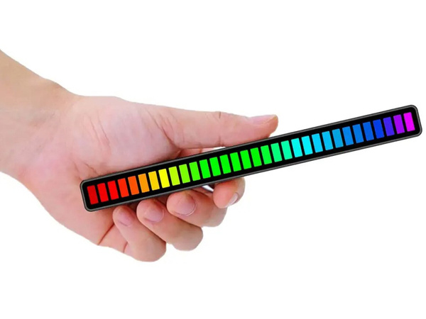 Ledy usb reakcja na dźwięk multikolor neon rgb aku