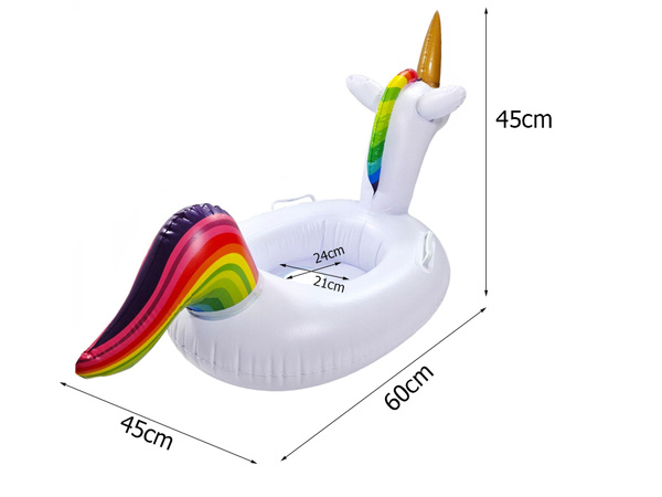 Małe kółko koło dmuchane jednorożec dziecka do pływania w wodzie basenie