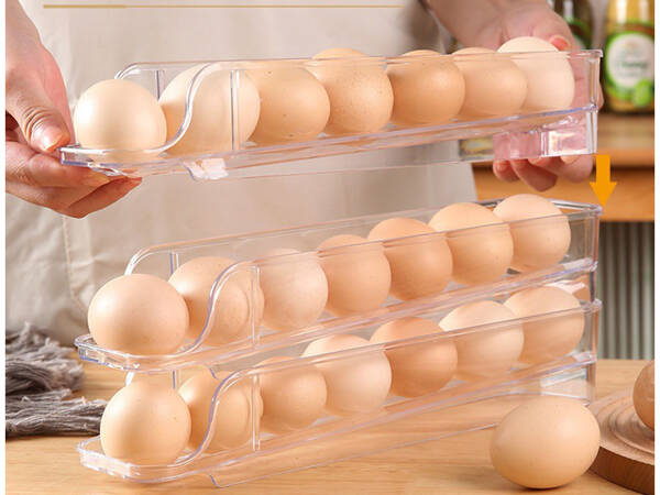 Pojemnik pudełko na jajka organizer do lodówki na 14szt jaj jajek podajnik