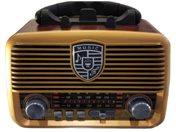 Radio przenośne kuchenne retro radio fm am bluetooth usb akumulator antena