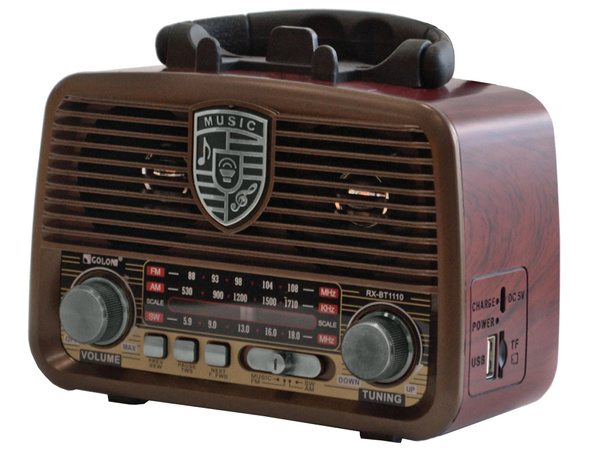 Radio przenośne kuchenne retro radio fm am bluetooth usb akumulator antena