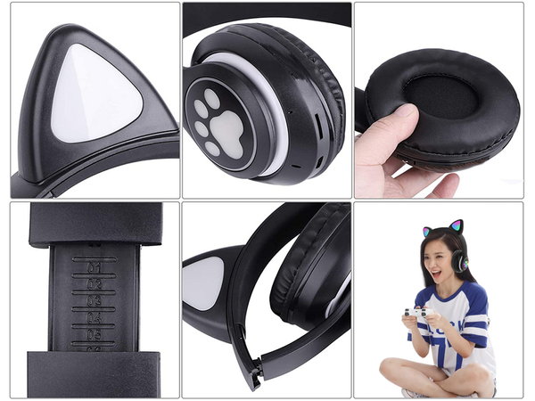 Słuchawki bezprzewodowe bluetooth radio fm mp3