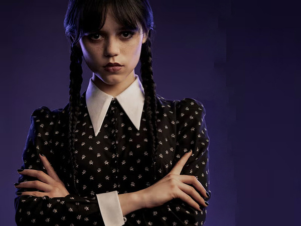 Sukienka wednesday addams strój kostium dla dzieci halloween przebranie 135