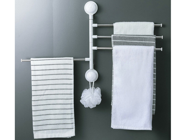 Wieszak na ręczniki łazienkowy obrotowy 4 ramiona