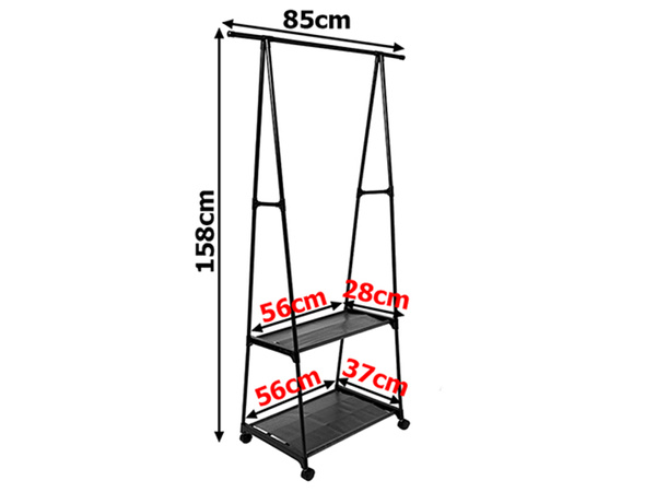 Wieszak na ubrania stojak na kółkach na ubrania odzież drążek na wieszaki
