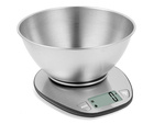Elektroniczna waga kuchenna z misą 5kg/1g cyfrowa precyzjna metalowa