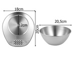 Elektroniczna waga kuchenna z misą 5kg/1g cyfrowa precyzjna metalowa