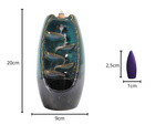 Kominek zapachowy ceramiczny wodospad kadzidło aromaterapia + 10 knotów