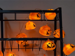 Lampki 10 led wiszące dynie halloween 200cm świecąca dekoracja ozdoba dynia