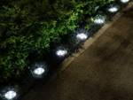 Lampki solarne gruntowe lampa ogrodowa 8 led 4 szt