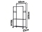 Wieszak na ubrania stojak na kółkach na ubrania odzież drążki na wieszaki
