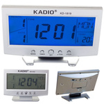 Zegar biurkowy budzik termometr lcd data alarm