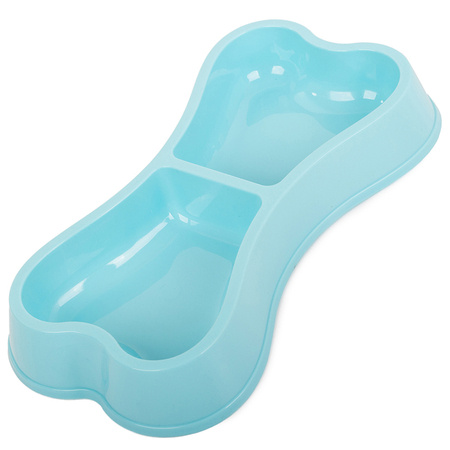 Bol din plastic pentru câine pisică dublu 0.25l