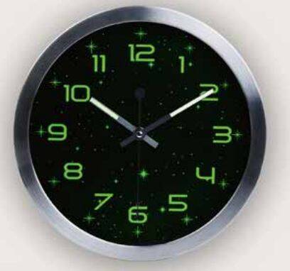 Large fluorescent wall clock light stars 25cm