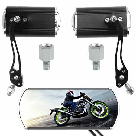 Motocicletă oglindă aluminiu ușor m10 mount cu adaptor pentru m8