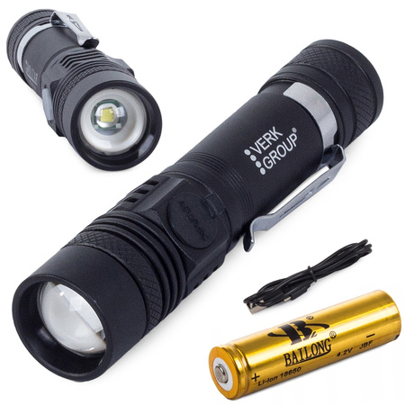 Torță tactică bailong led cree zoom xm-l t6