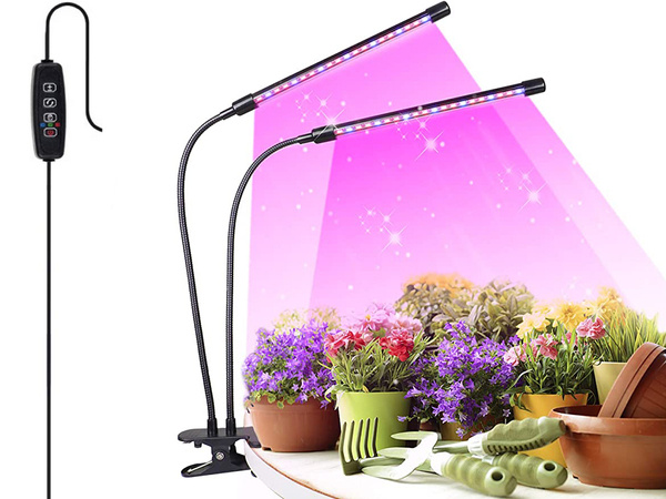 2x lampă de creștere a plantelor 40 led timer usb clip