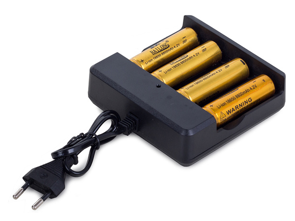 4x 18650 led battery charger