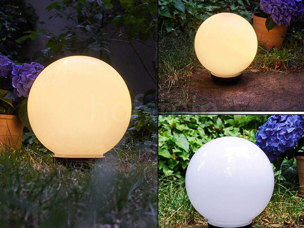 4x rgb solar garden ball lamp 10 cm