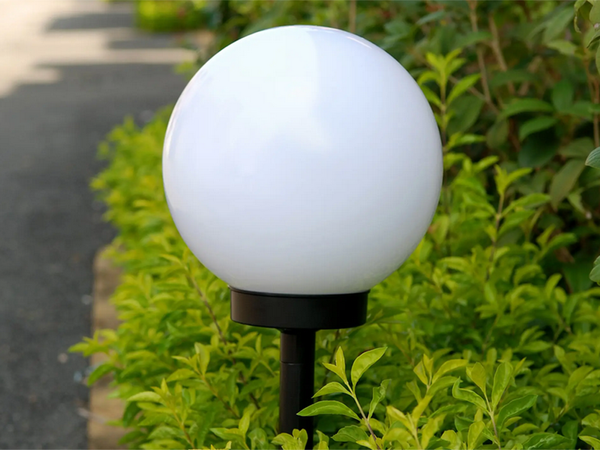 4x rgb solar garden ball lamp 10 cm