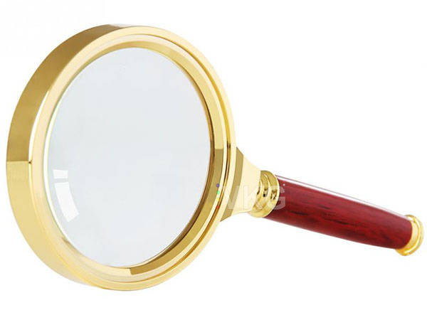 Classic handling lupa 80mm gold glass elegant