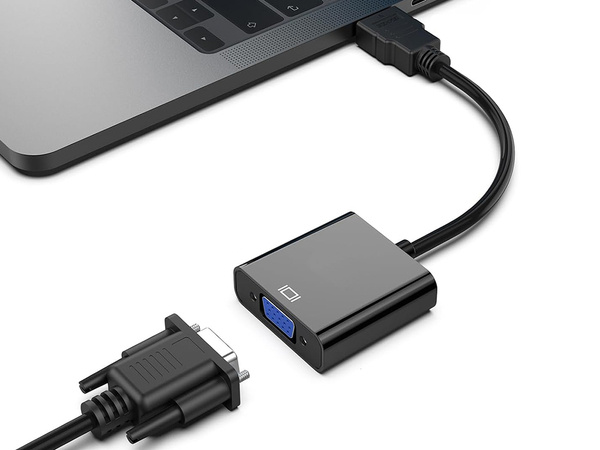 Convertor adaptor hdmi la vga d-sub cablu negru