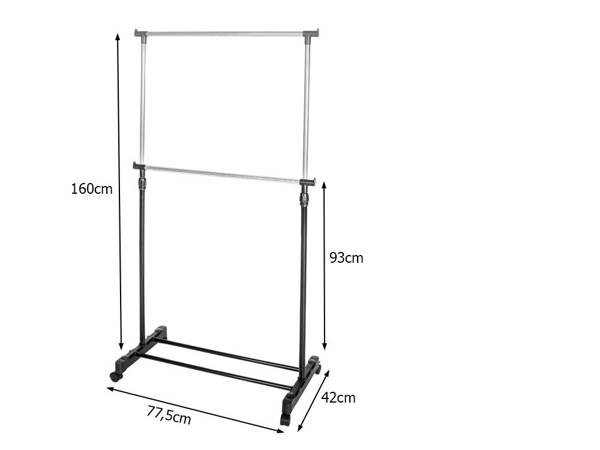 Haine rack pe roți dulap stand