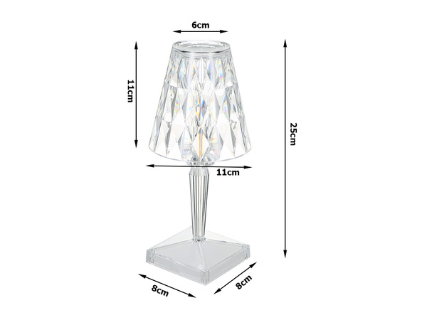 Lampă de masă a condus cristal rgb usb telecomandă