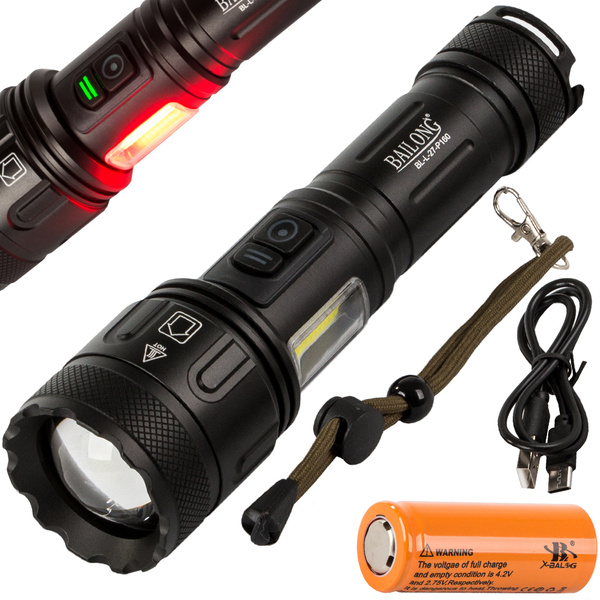 Lanternă tactică bailong cree led xhp160 cob putere