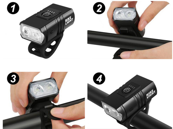 Lumina de biciclete a condus t6 față spate baterie usb