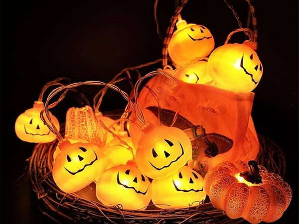 Lumini de dovleac 10 a condus agățat halloween 200cm luminoase decorare decorare dovleac