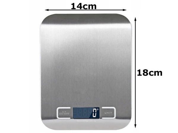 PRECIOUS ELECTRONIC KITCHEN WEIGHTS 5Kg/1g HOME APPLIED LCD DISPLAY STEEL