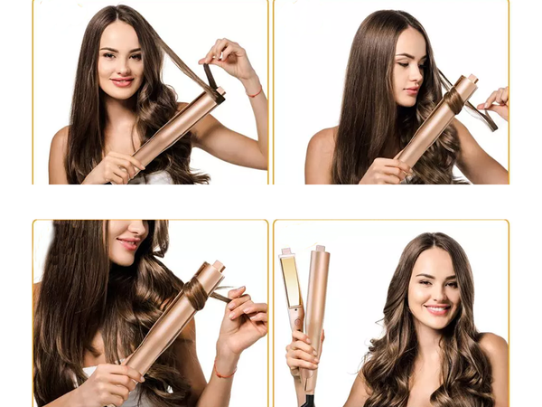 Păr îndreptare ceramică curling fier 2in1 twist