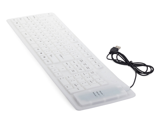 Silicon cauciuc tastatură alb usb numeric