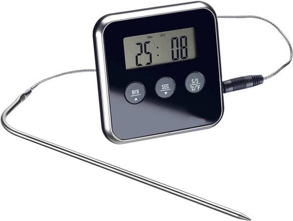 Termometru digital cu sondă termică pentru friptură de carne smokehouse timer lcd alarmă