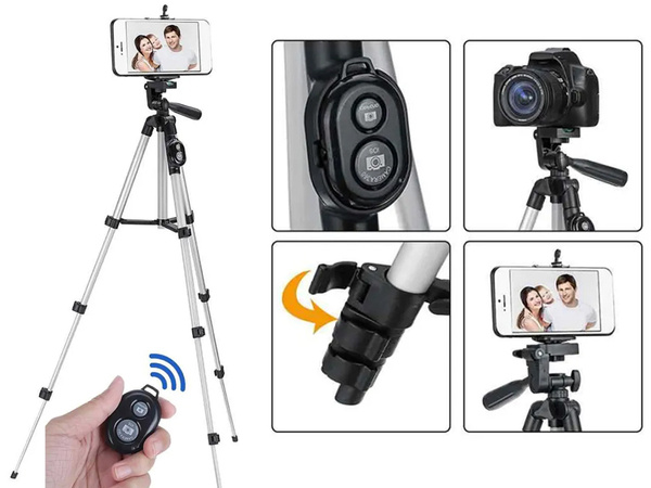 Tripod telecomandă bluetooth suport telefon