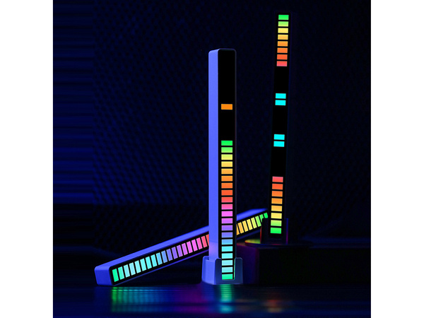 Usb led sunet răspuns multicolor neon benzi rgb led intermitent baterie