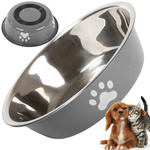 Dog cat food water bowl metal anti-slip pot large 700ml