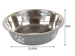 Dog cat food water bowl metal anti-slip pot large 700ml