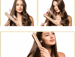 Păr îndreptare ceramică curling fier 2in1 twist