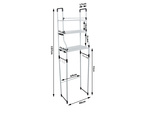 Raft peste toaletă stand baie cabinet 3 raft organizator