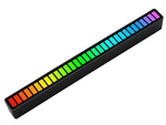 Usb led sunet răspuns multicolor neon benzi rgb led intermitent baterie