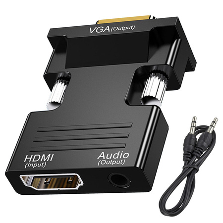Конвертер-адаптер с hdmi на vga d-sub аудио