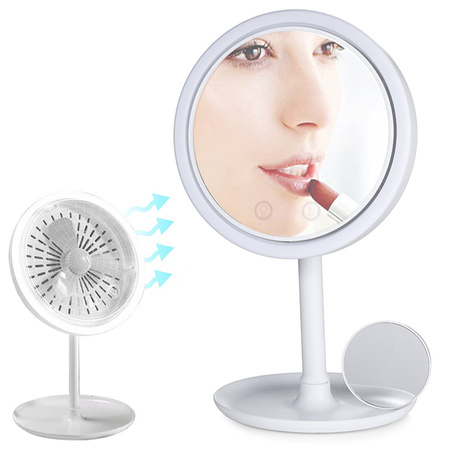 Косметическое зеркало для макияжа с вентилятором