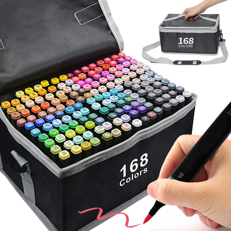 Набор alcohol markers touch kit 168pcs tote bag