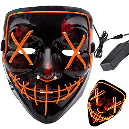Светящаяся светодиодная маска для вечеринки в честь хэллоуина