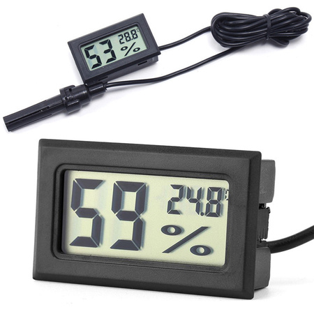 Электронный термометр с датчиком влажности часы