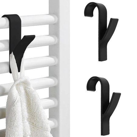 2x крючок для вешалки в ванной комнате для радиатора, радиатора и комплекта для вешалки полотенец в ванной комнате
